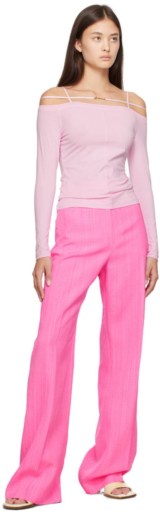 JACQUEMUS Pink Le Chouchou 'le Pantalon Sauge' Trousers