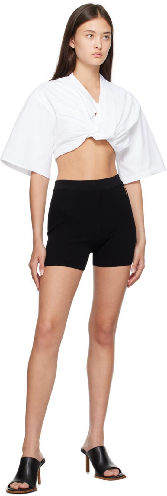 JACQUEMUS La Chemise Capri Linen Wrap Shirt In Ecru