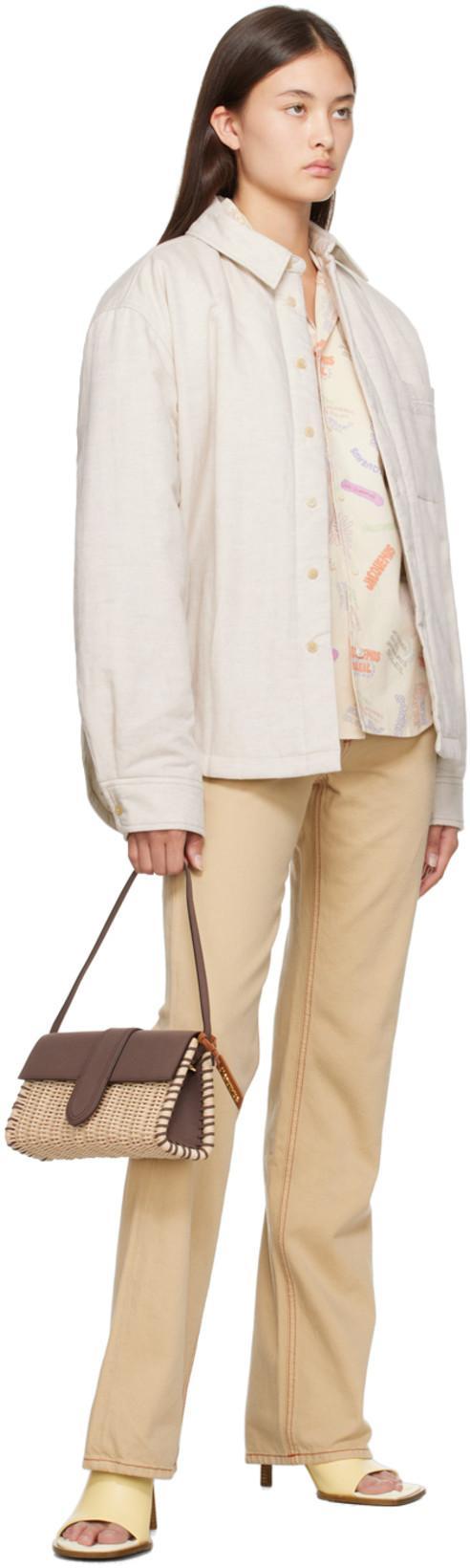 JACQUEMUS Le De Nimes High-rise Bootcut Jeans In Beige