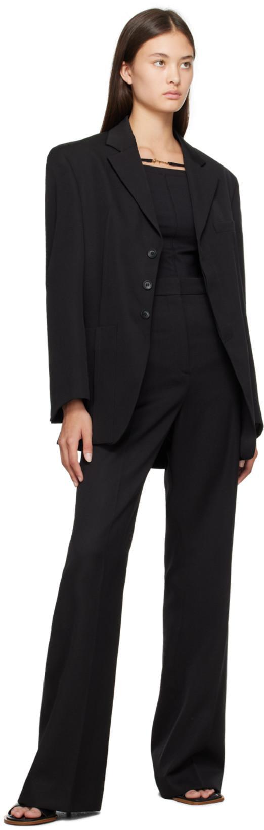 JACQUEMUS Black Cotton T-shirt