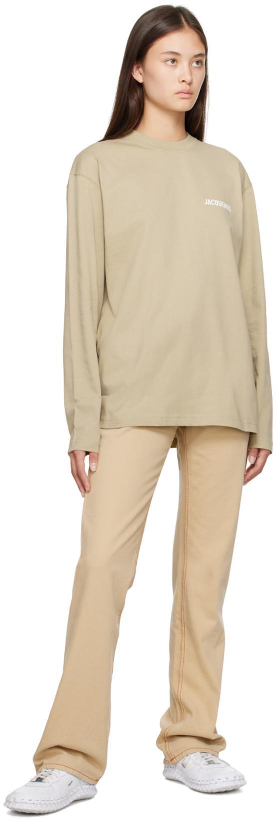 JACQUEMUS Le De Nimes High-rise Bootcut Jeans In Beige