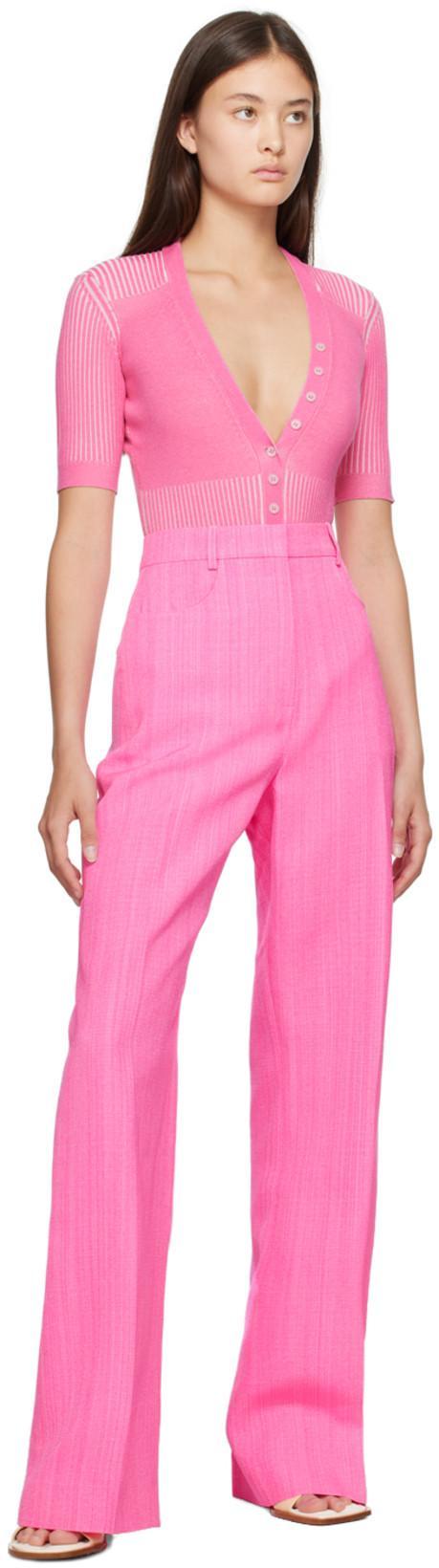 JACQUEMUS Pink Le Chouchou 'le Pantalon Sauge' Trousers