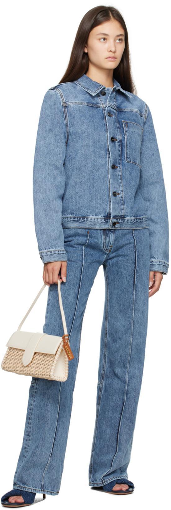 JACQUEMUS Off-white Le Raphia 'le Bambino Long Osier' Bag