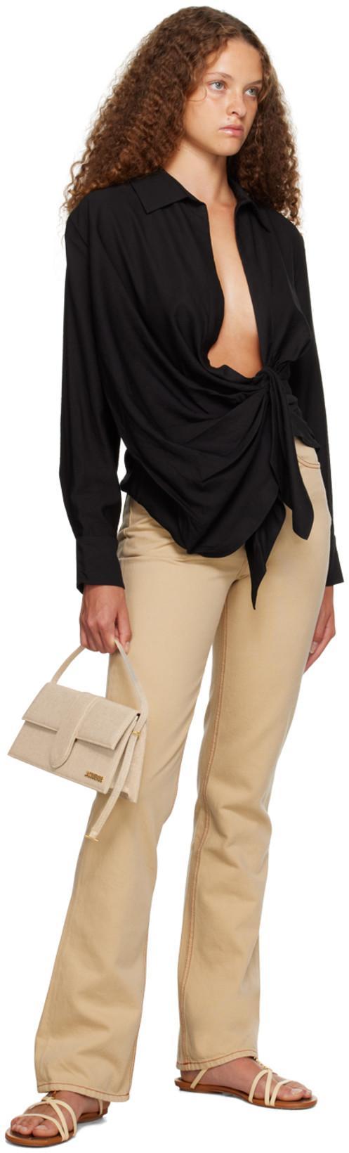 JACQUEMUS Le De Nimes High-rise Bootcut Jeans In Beige