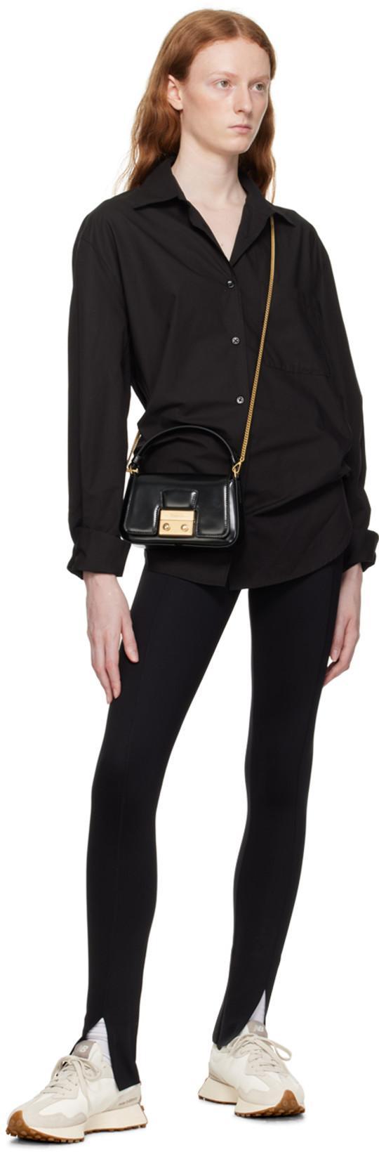 WOLFORD Ribbed Seamless Leggings Elastic Waistband In Black