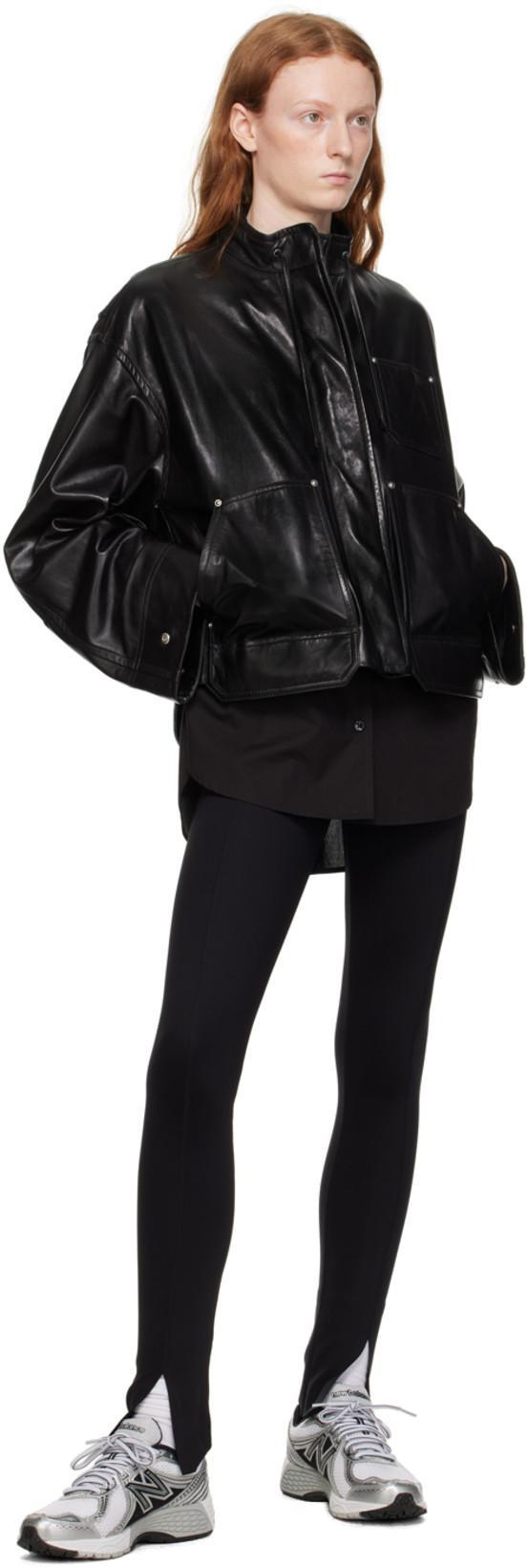 WOLFORD Ribbed Seamless Leggings Elastic Waistband In Black