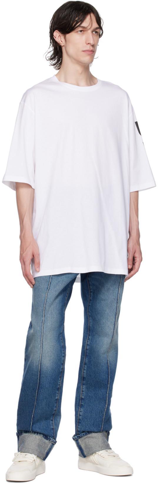 BALMAIN Blue Straight Jeans In Vintage Blue Wash