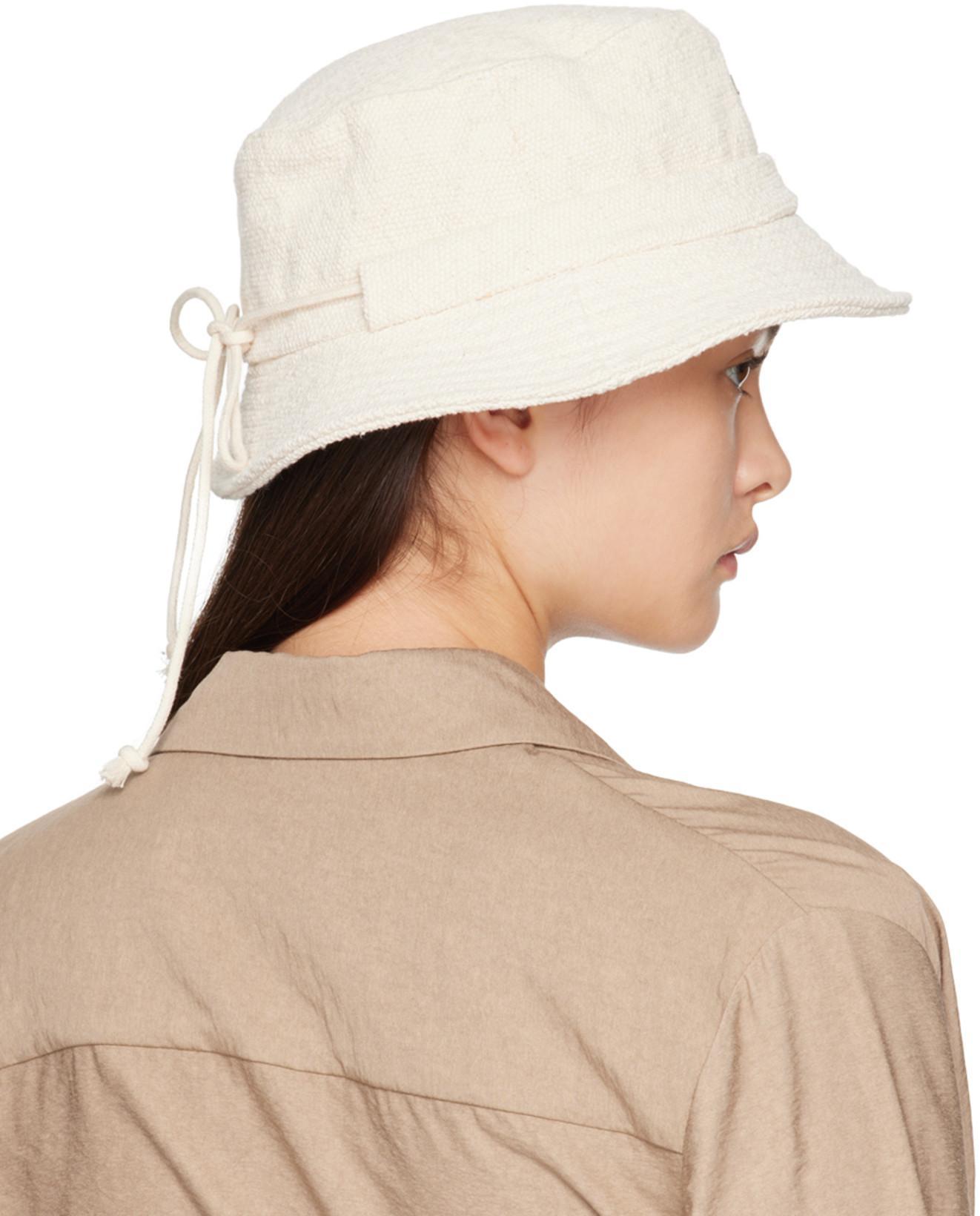 JACQUEMUS Beige Asymmetrical Dress With Draped Front And Nacre Buttons In Tan