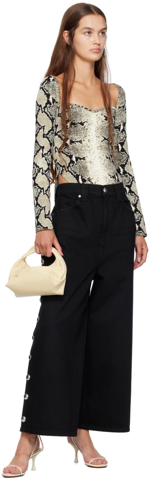 KHAITE Khaki & Black Maddy Long Sleeve T-shirt In Multi