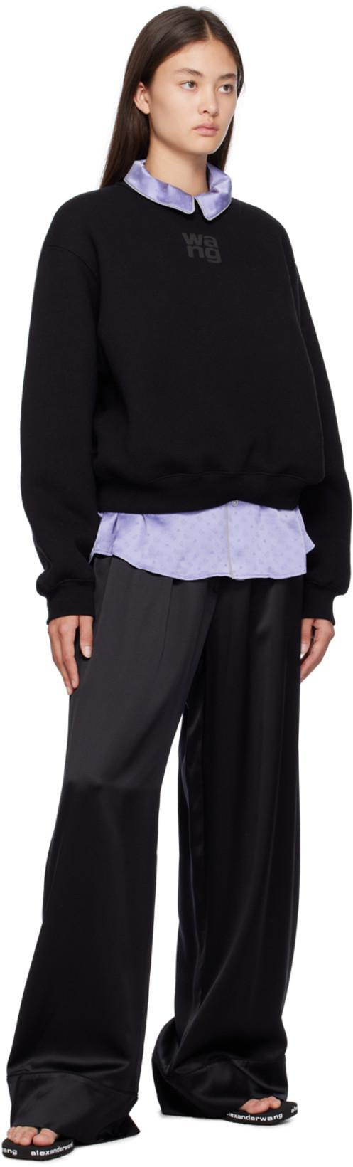 ALEXANDER WANG T T By Alexander Wang Puff Logo Sweatshirt In Black