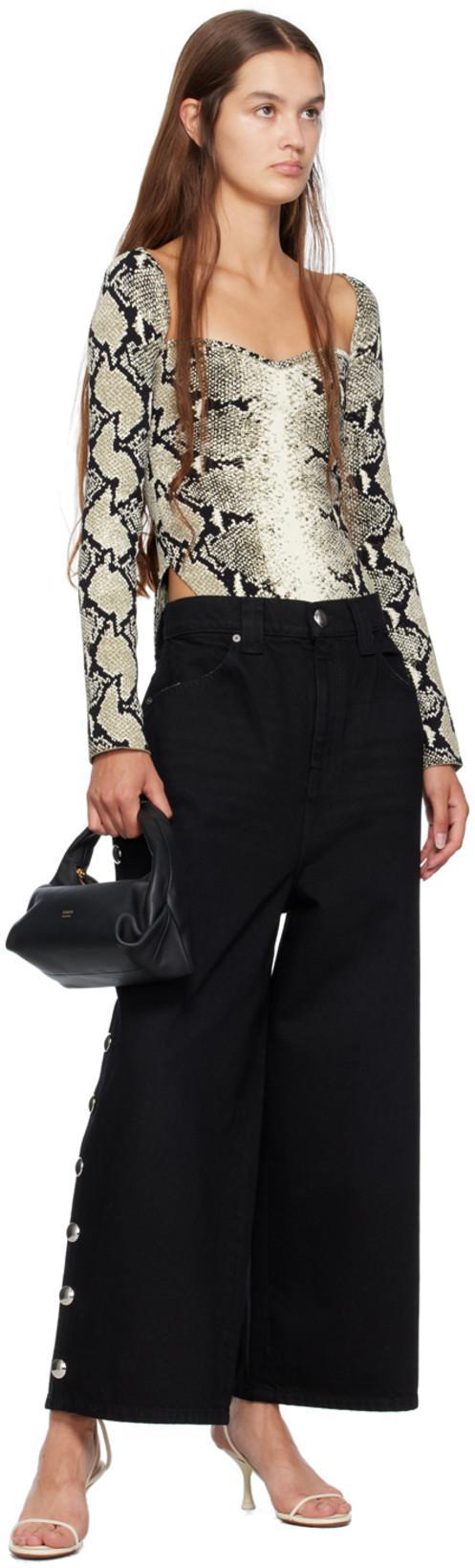 KHAITE Khaki & Black Maddy Long Sleeve T-shirt In Multi