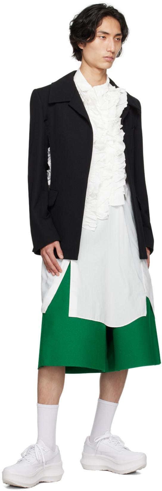 COMME DES GARÇONS HOMME DEUX Black Cutout Blazer In 1 Black