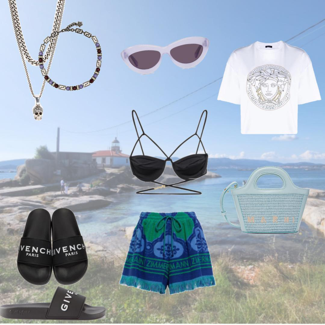 GIVENCHY Logo Printed Rubber Slides In Black