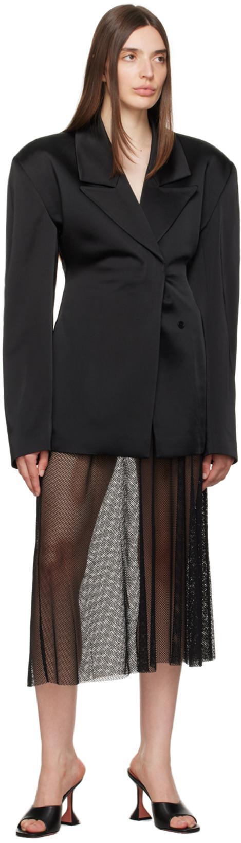 AMINA MUADDI Lupita 95 Leather Heeled Sandals In Black