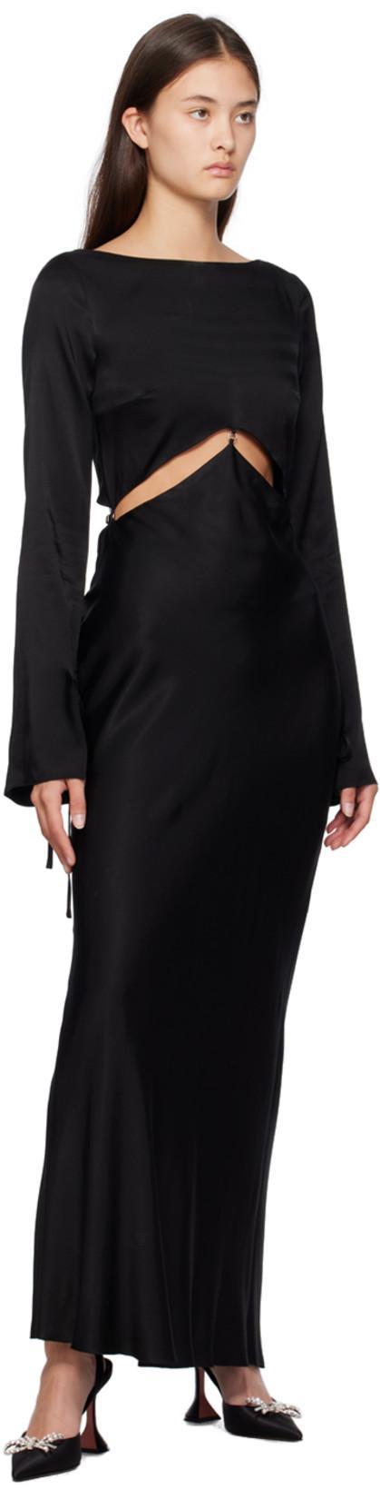 AMINA MUADDI Womens Black Rosie Crystal-embellished Leather Sling-back Courts