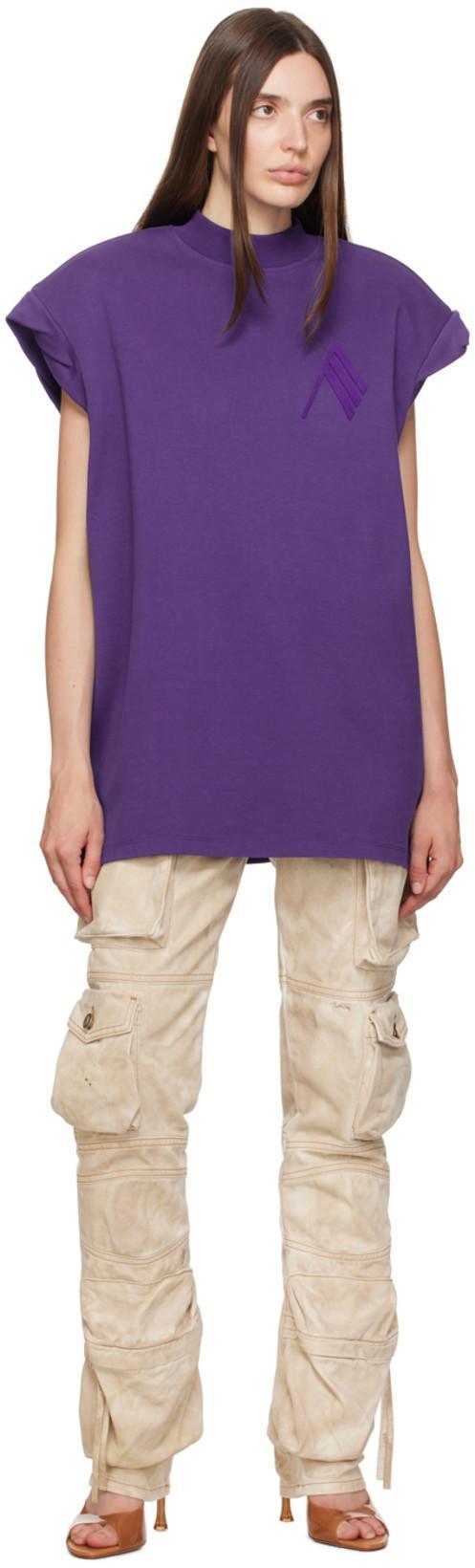 ATTICO Essie Long Cargo Pants In Beige