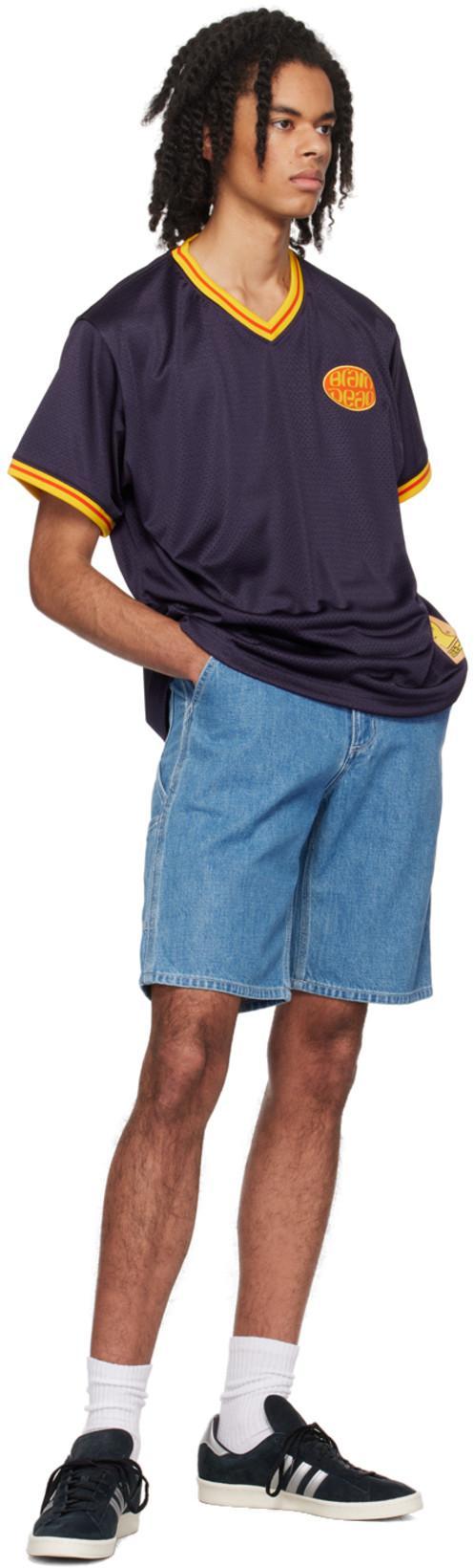 BAPE Blue Hammer Loop Shorts In Light Indigo