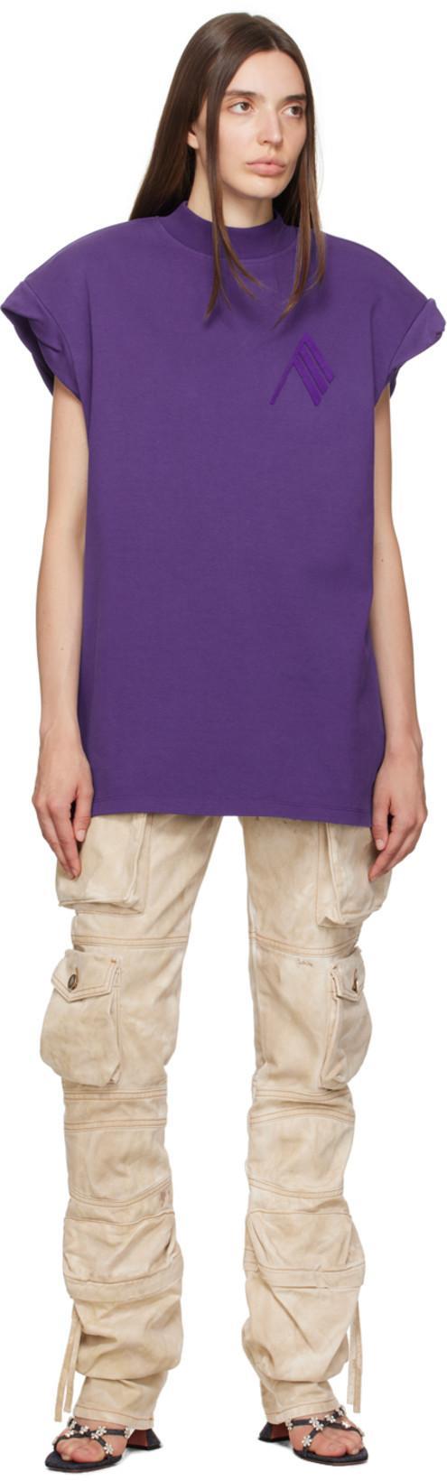 ATTICO Essie Long Cargo Pants In Beige