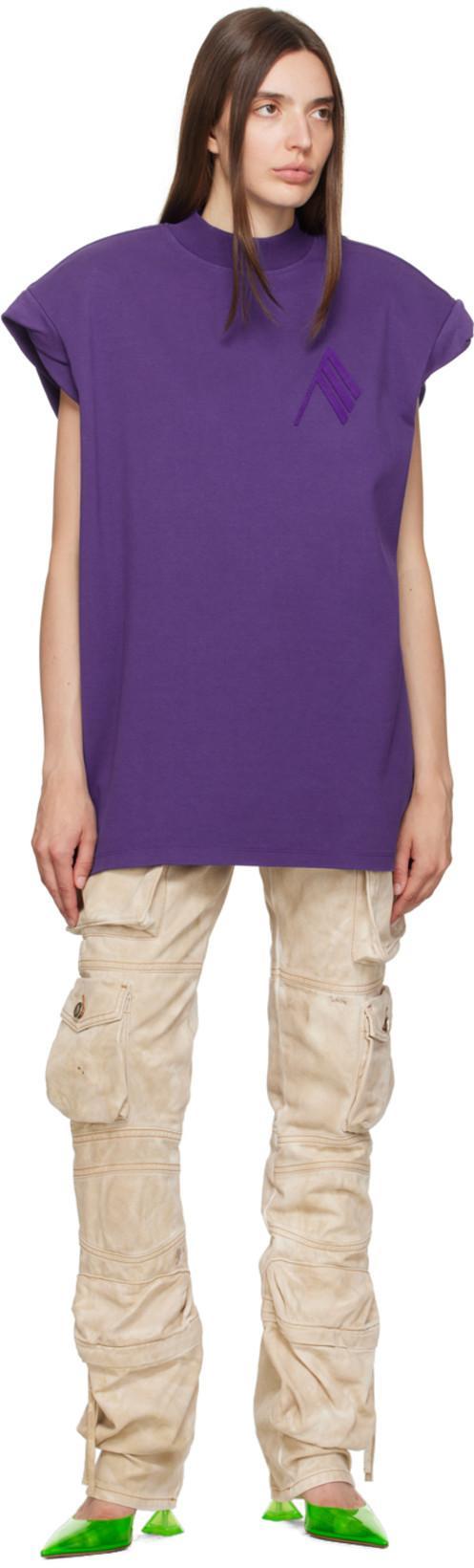 ATTICO Essie Long Cargo Pants In Beige