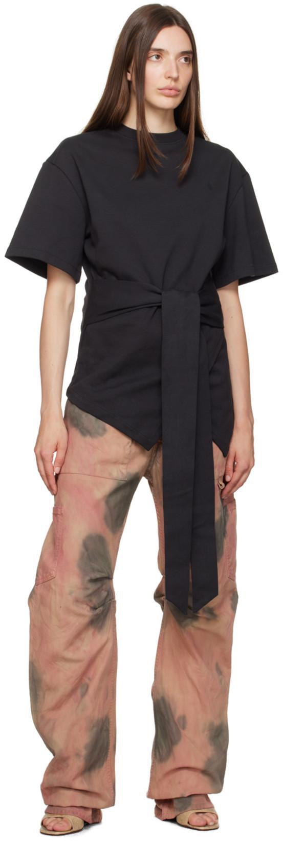 ATTICO Black Mabel T-shirt In 100 Black