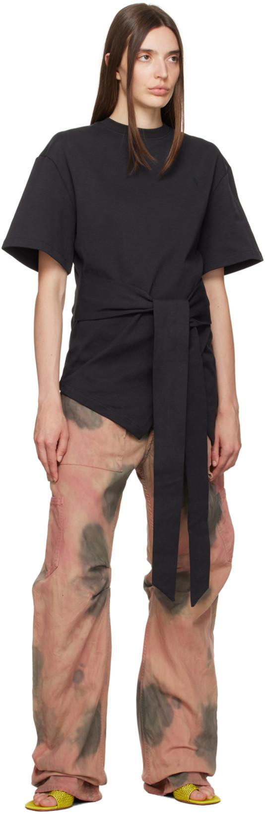 ATTICO Black Mabel T-shirt In 100 Black