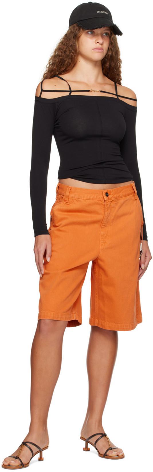 JACQUEMUS Black Cotton T-shirt