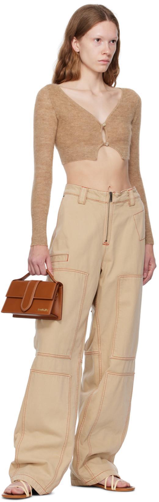 JACQUEMUS 'pralu Plates' Sandals In Beige