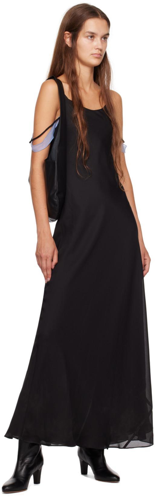 MARYAM NASSIR ZADEH Black Georgie Maxi Dress In 1135 Black