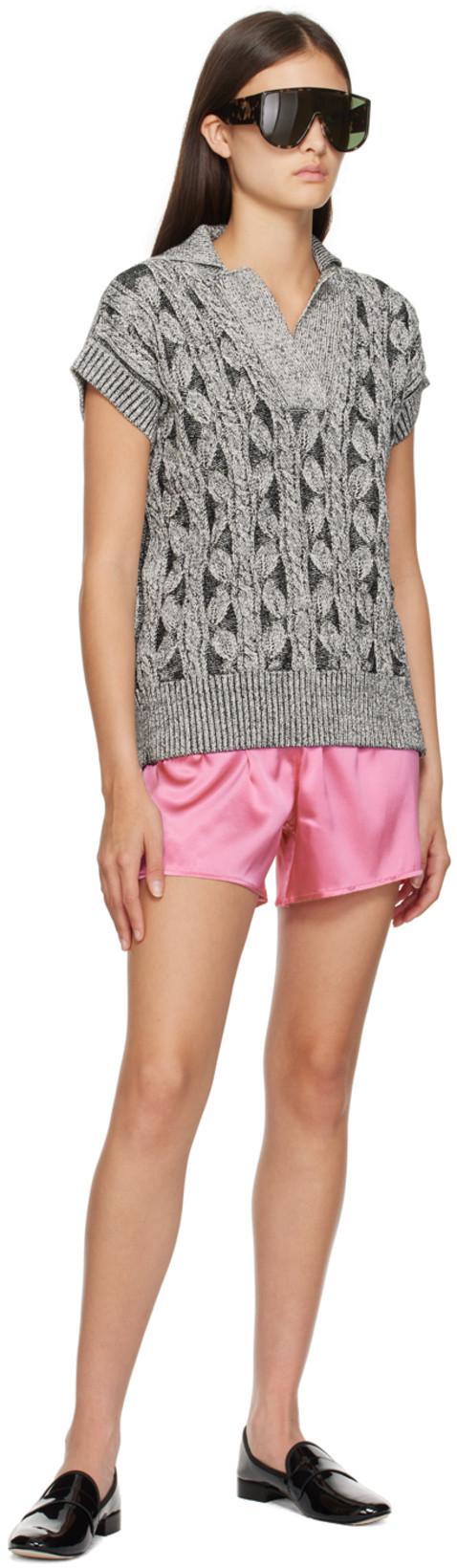 TOM FORD Stretch Silk Satin Boxer Shorts In Rosebloom