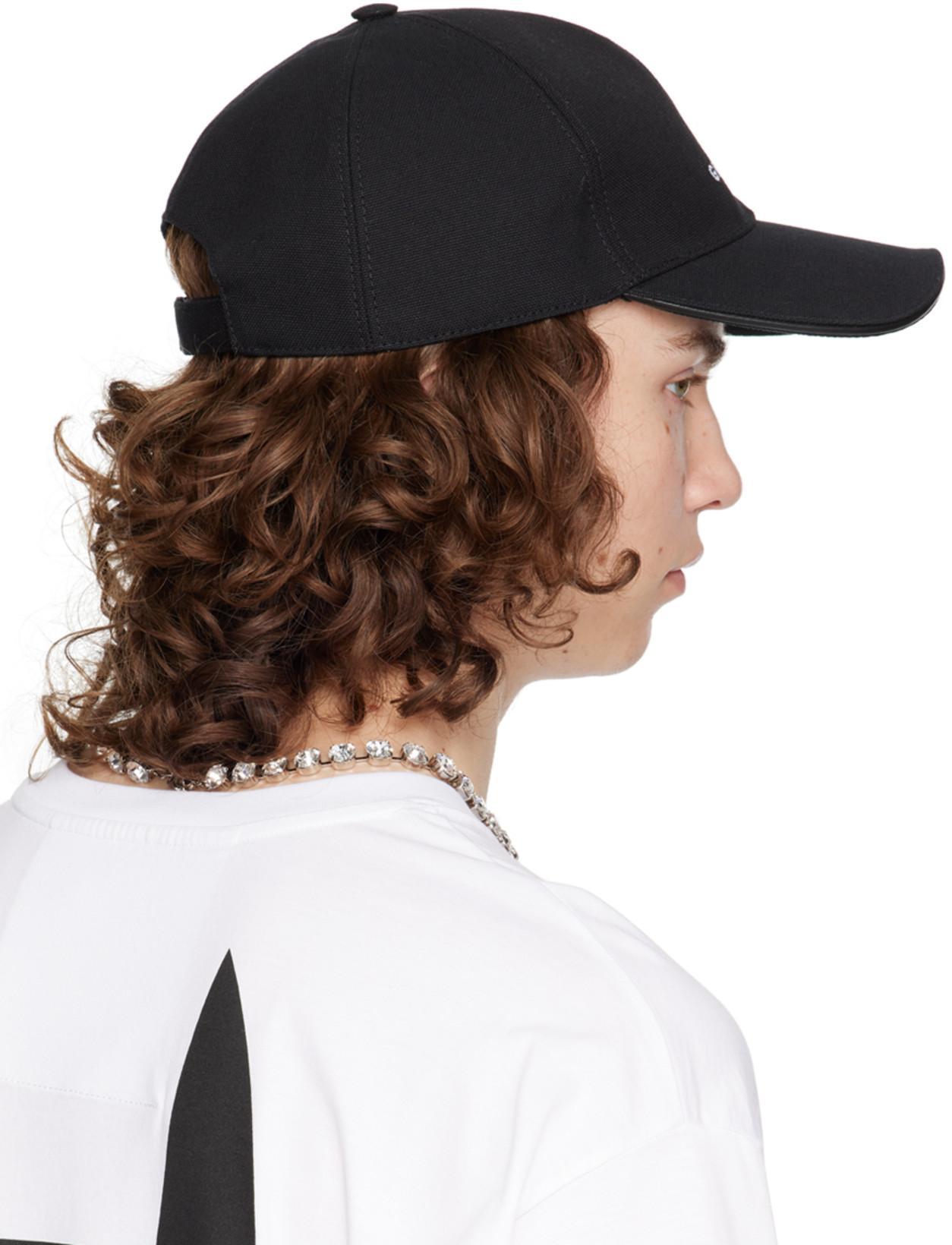 GIVENCHY Round Visor Cap With Embroidered Logo In Black