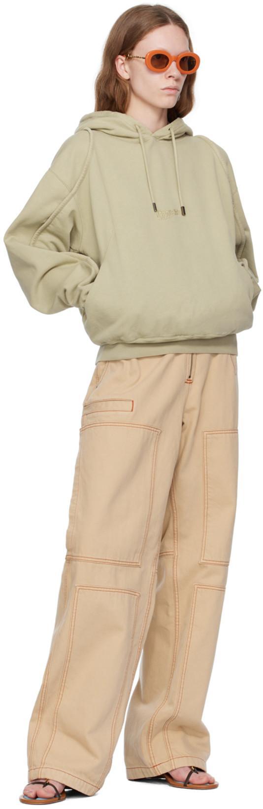 JACQUEMUS Open Toe Brown Sandals In Multicolor