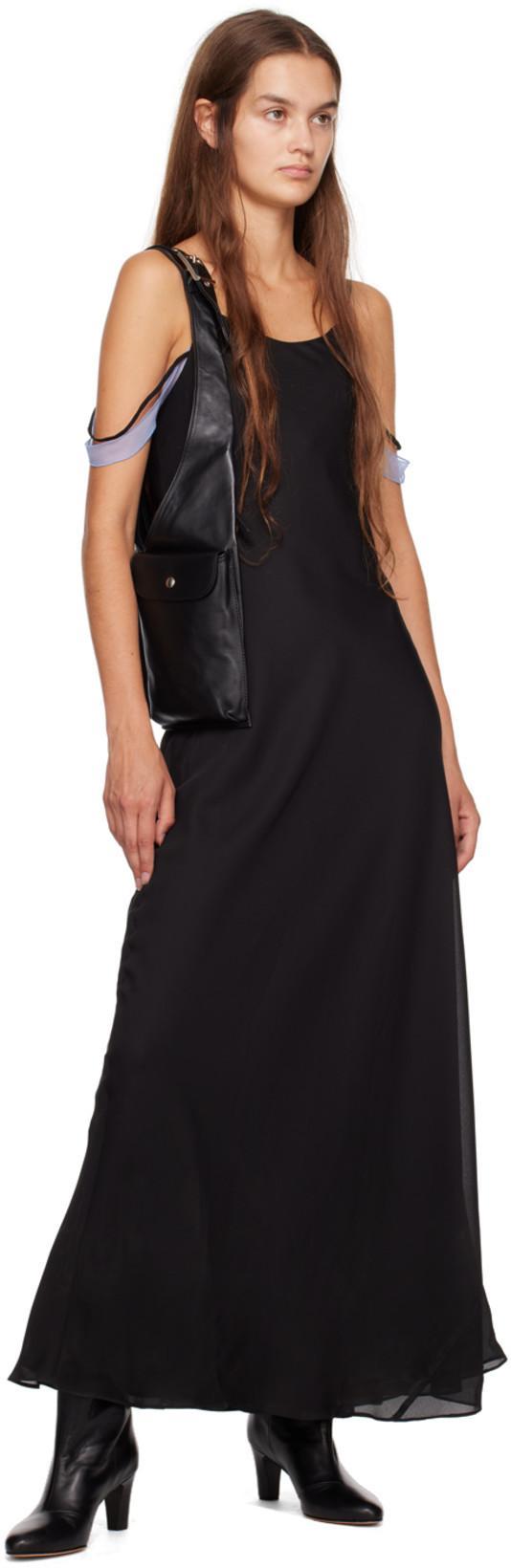 MARYAM NASSIR ZADEH Black Georgie Maxi Dress In 1135 Black