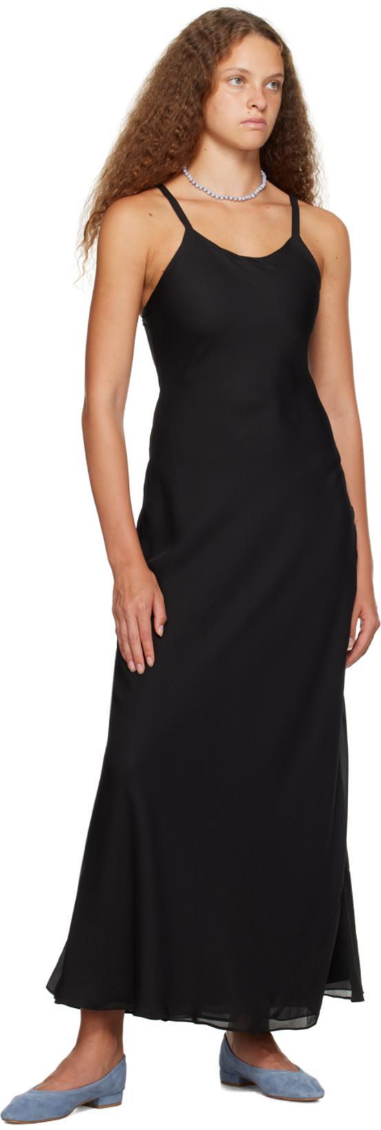 MARYAM NASSIR ZADEH Black Georgie Maxi Dress In 1135 Black