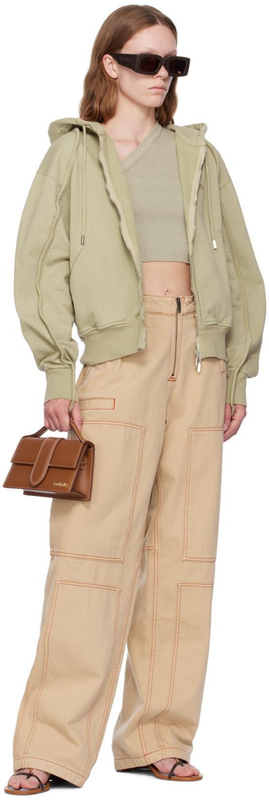 JACQUEMUS Open Toe Brown Sandals In Multicolor