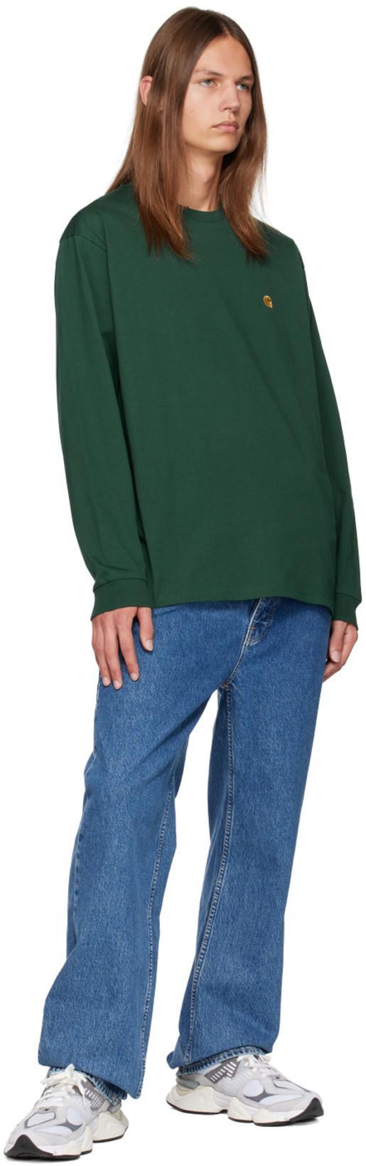 CARHARTT Long-sleeved Chase T-shirt In Green