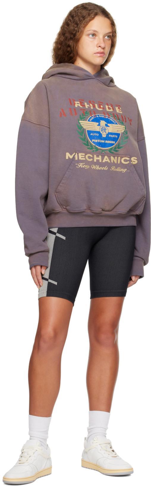 RHUDE Logo-print High-waisted Shorts In Black