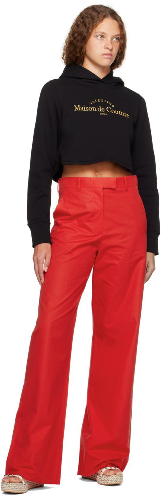 VALENTINO GARAVANI Rockstud Torchon Espadrille Wedges In Black