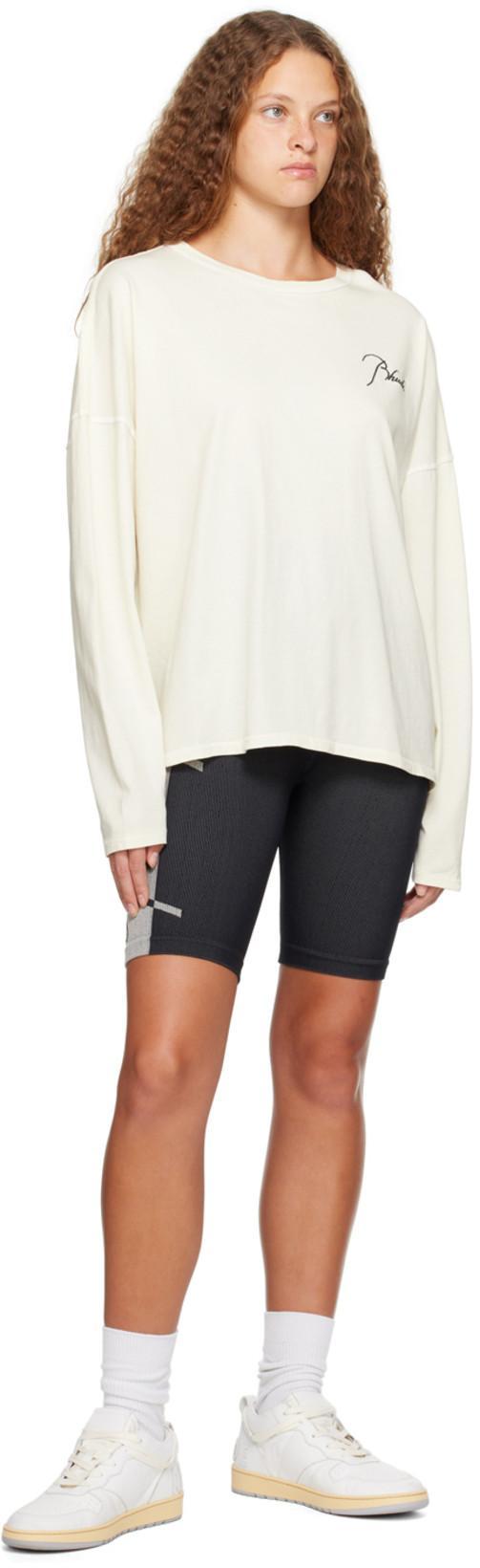 RHUDE Logo-print High-waisted Shorts In Black