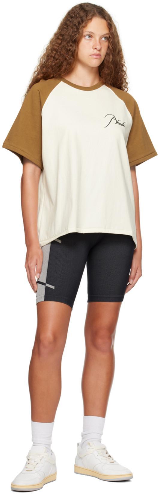 RHUDE Logo-print High-waisted Shorts In Black