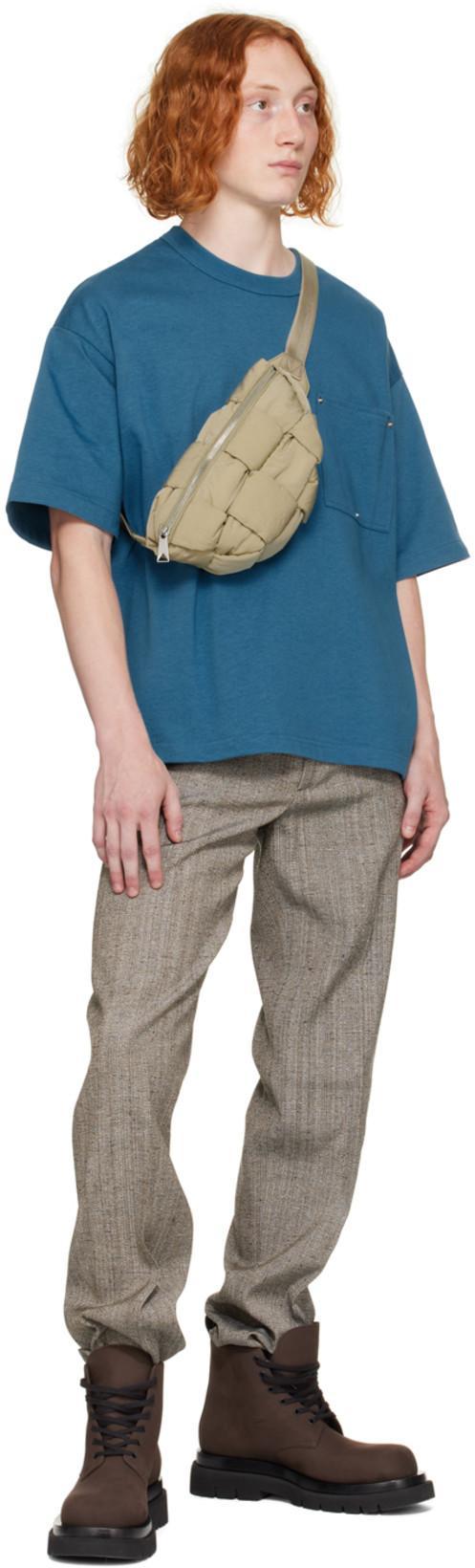 BOTTEGA VENETA Green Bumbag Cassette Messenger Bag In 2919-travertine-silv