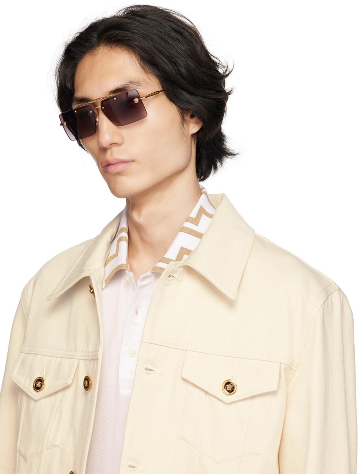 VERSACE Greca Short-sleeved Polo Shirt In Optical White