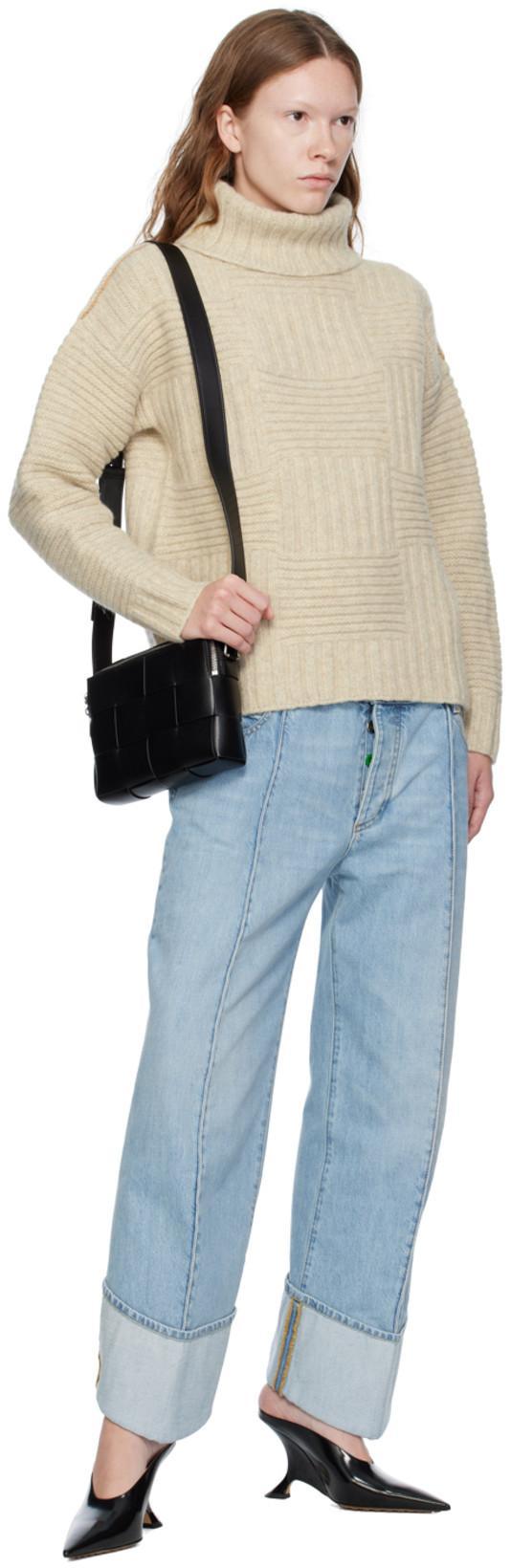 BOTTEGA VENETA Women Curved Line Jeans In Blue