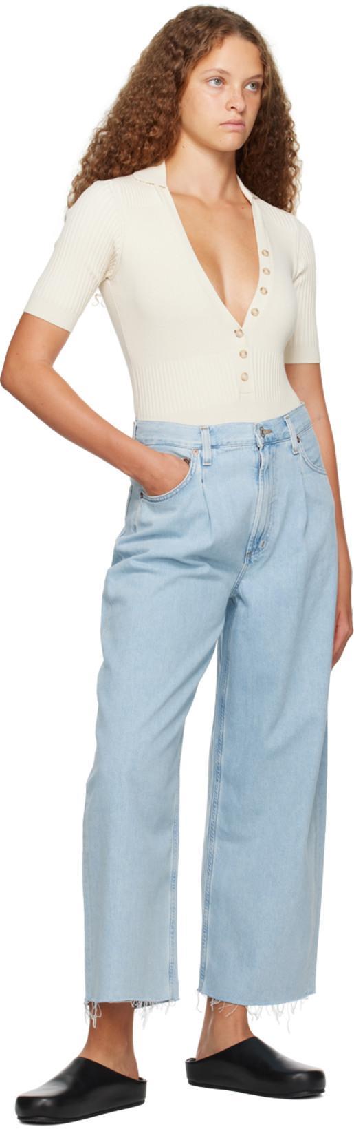 AGOLDE "kristen Jeans With Curved In Blue