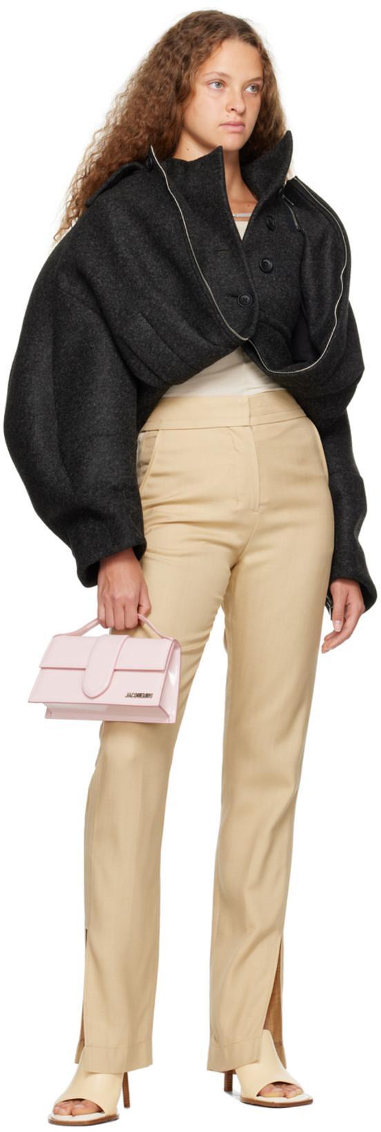 JACQUEMUS Beige Le Chouchou 'le Pantalon Tibau' Trousers In 150 Beige
