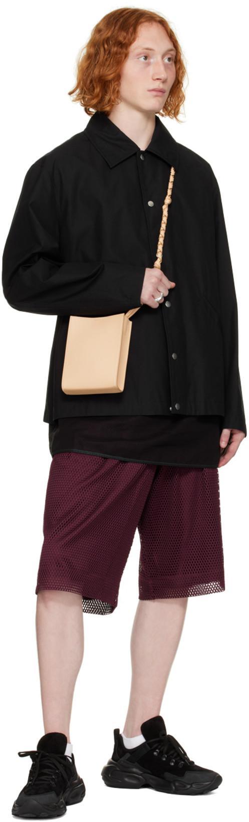 JIL SANDER Black Virgin Wool Felt Shirt Jacket