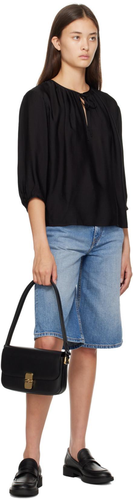 GIANVITO ROSSI Harris Penny Leather Loafer In Black