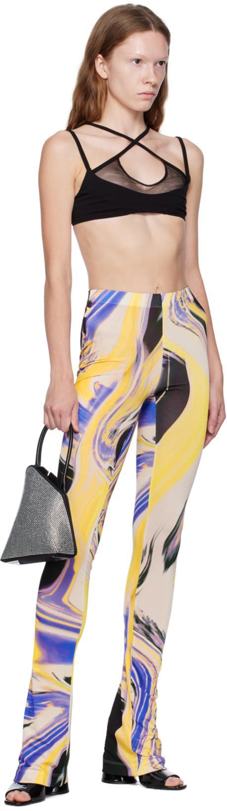 ATTICO Amos Criss-cross Bralette Top In Black