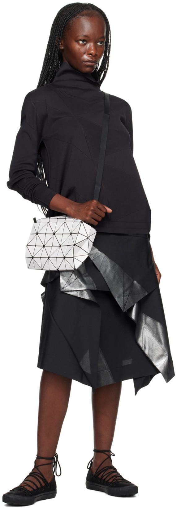 BAO BAO ISSEY MIYAKE Lucent Geo Tile Crossbody Clutch Bag In Silver
