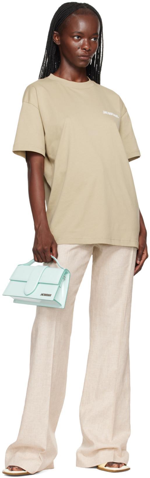 JACQUEMUS Le Pantalon Sauge Flared Trousers In Weiss