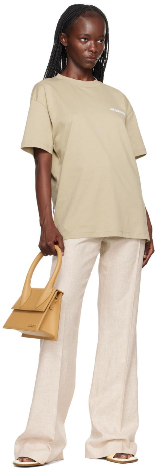 JACQUEMUS Le Pantalon Sauge Flared Trousers In Weiss